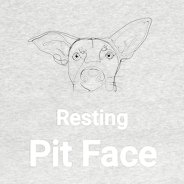 Vintage resting pit face dog by FouadBelbachir46